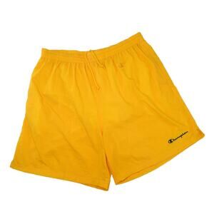 1990s Vintage Champion Yellow Basketball Shorts Athletic Shorts XXL